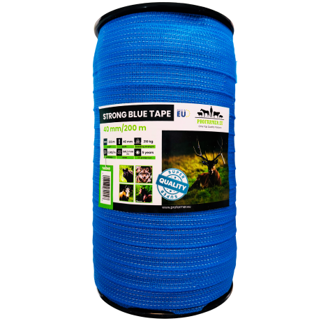 Przejdź do produktu Taśma do pastucha elektrycznego 40mm - 200m niebieska STRONG BLUE