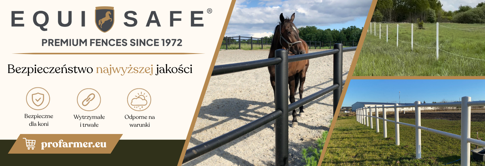 Equisafe baner ogrodzenia elektryczne
